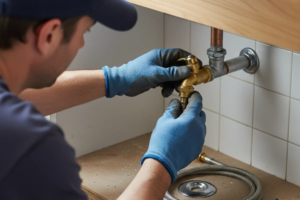 Shutoff valve and fitting work during Emergency Plumbing in Flourtown